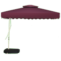 Parapluie compensé en porte-à-faux et support de base pondéré